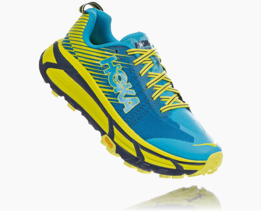 Zapatillas Trail Hoka One One Hombre - Evo Mafate 2 - Azules/Verde - UDT284097